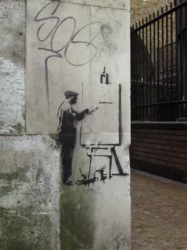 Banksy London pith canvas