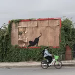 Banksy London 2024 cat stretching