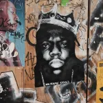 NYC no name stencil Biggie Smalls ph J Rojo for BSA