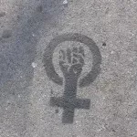 SF Valencia St. Female symbol with fist