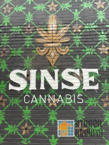 Peat EYEZ Wollaeger Sinse Cannabis mural