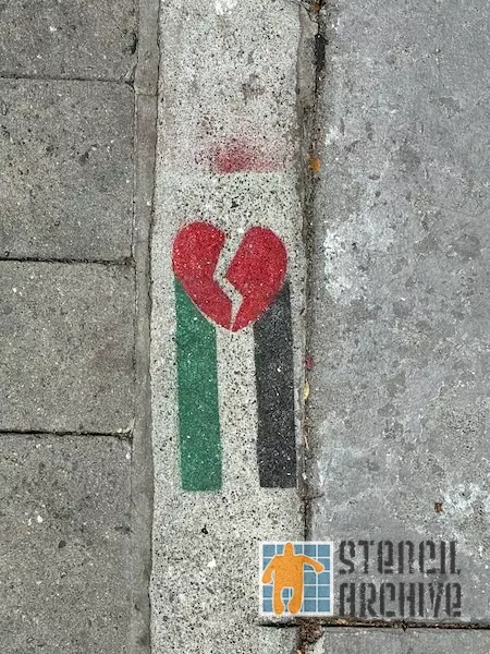 SF North Beach Palestine Broken Heart