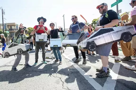 SF Other Bay to Breakers Tesla trucks ph D Zimmerman