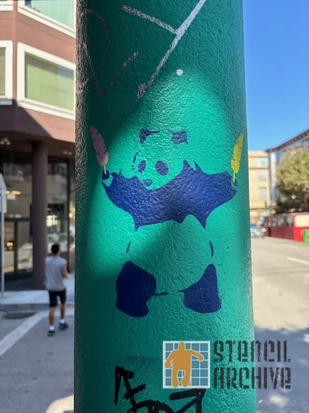 SF Hayes Valley panda with feathers