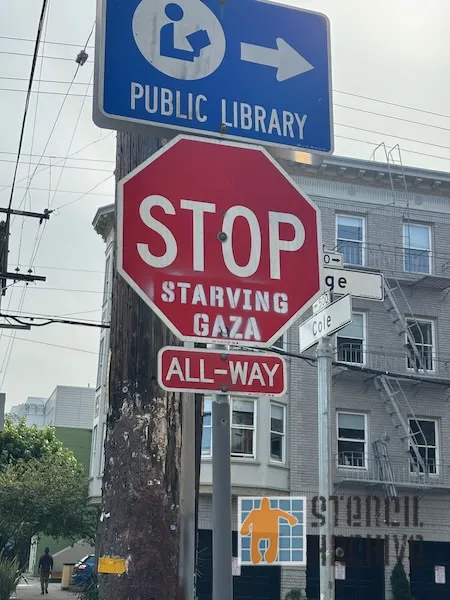 SF Upper Haight Stop Starving Gaza