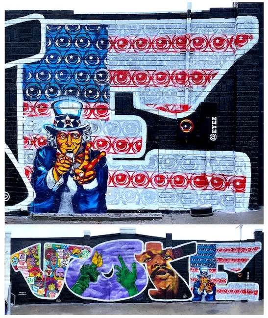 Peat EYEZ 2024 VOTE mural collab