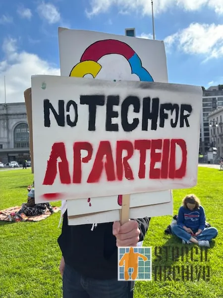 SF Protest 2025 01 19 No Tech for Aparteid