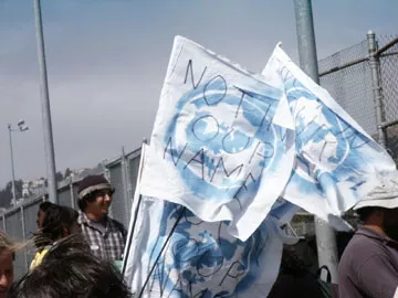 SF Protest A20 flags