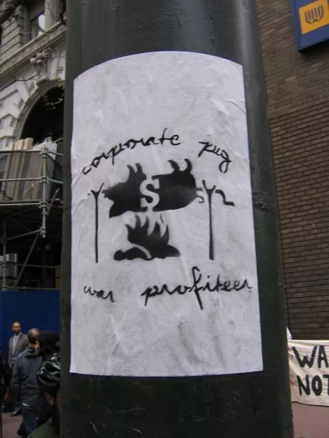 SF Protest Poster Corporate Pig