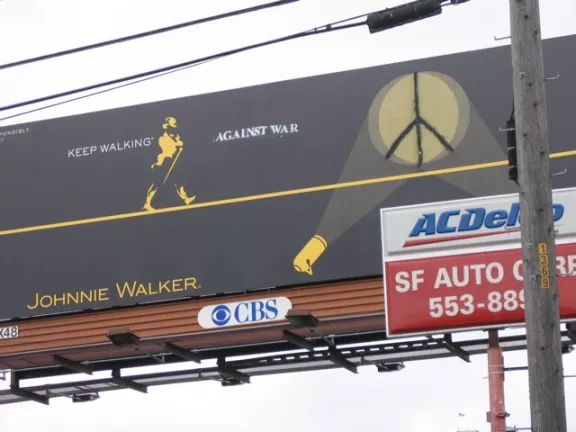 SF Mission Billboard Against War